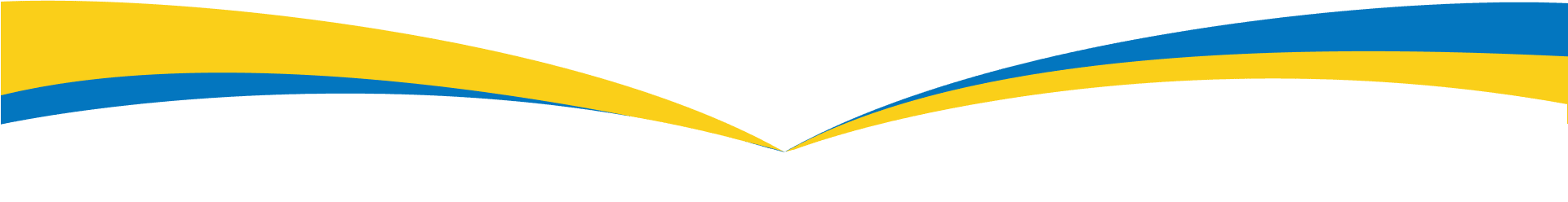Abstract design with yellow, blue, and white shapes.